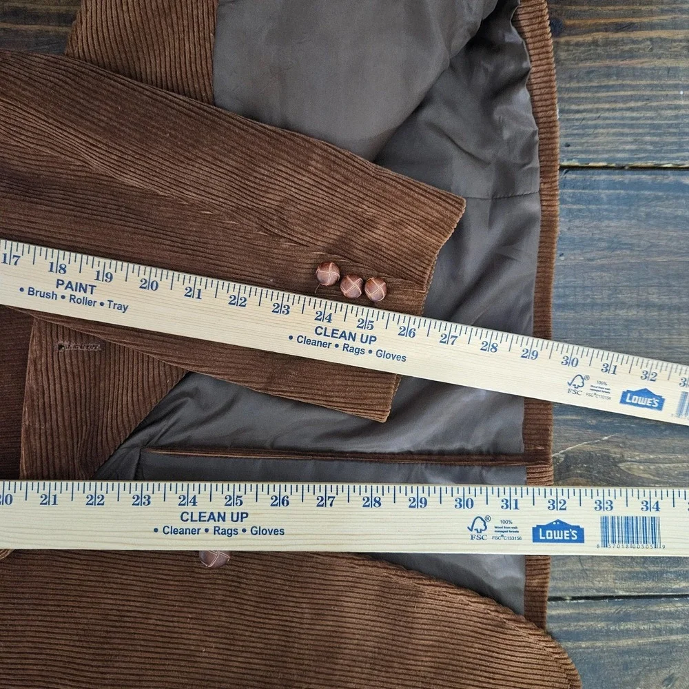 VTG‎ Woodmere Men's Sport Coat Blazer Two Button Brown Corduroy Cotton 44L
